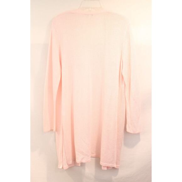 Lot of 2 J Jill Linen Blended Lightweight Long Cardigan size M/Tall Blue Pink - Picture 12 of 16